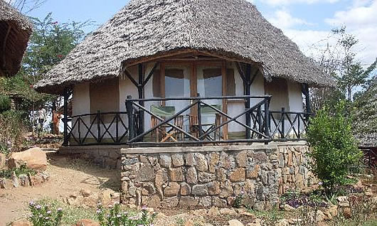 Tent accommodation at the Lion Hill Lodge Tsavo